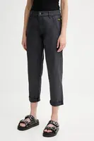 Kalhoty G-Star dámské, šedá barva, střih chinos, high waist, D25257-D715