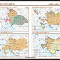 Vývoj českého státu II. (od 16. století do roku 1918) – školní nástěnná mapa/136 x 96 cm