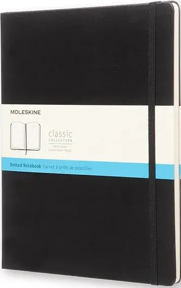 Zápisník MOLESKINE tvrdý tečkovaný černý XL