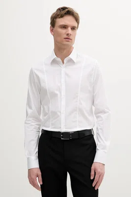Košile Marciano Guess OLIVER pánská, bílá barva, regular, s klasickým límcem, 1GH402 4416Z