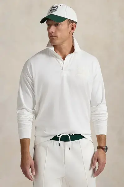 Bavlněné tričko s dlouhým rukávem Polo Ralph Lauren Wimbledon Collection