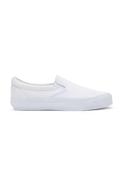 Kožené tenisky Vans Premium Standards Slip-On Reissue 98 bílá barva, VN000CSEWWW1