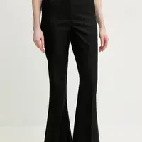 Kalhoty Gestuz dámské, černá barva, přiléhavé, high waist, 10909903