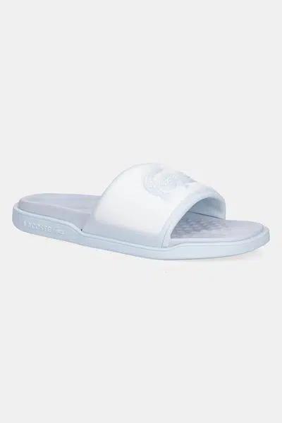 Pantofle Lacoste SERVE SLIDE DUAL dámské, modrá barva, 49CFA0038