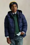 Dětská péřová bunda Polo Ralph Lauren tmavomodrá barva, 323969861002
