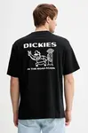 Bavlněné tričko Dickies pánské, černá barva, DK0A87QI