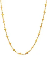 Troli Stylový pozlacený náhrdelník s křížky