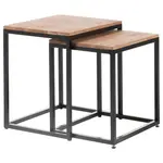 MID.YOU KONFERENČNÍ STOLEK, černá, barvy dubu, dřevo, kov, 50/50/40 cm