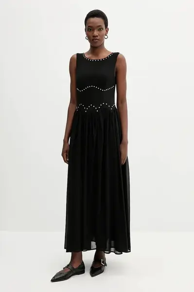 Šaty Never Fully Dressed černá barva, maxi, NFDDR2813