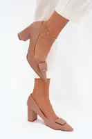 Boto Lodičky Na Podpatku S Dekorací Tmavě Béžové Celira