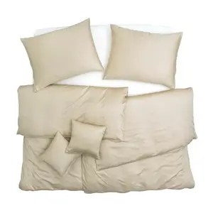 SCANquilt povlečení SATÉN TENCEL PLUS béžová 140 x 200/70 x 90 cm