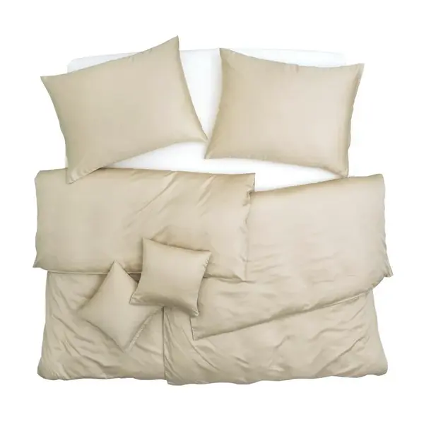 SCANquilt povlečení SATÉN TENCEL PLUS béžová 140 x 200/70 x 90 cm