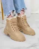 Resti Beige women's insulated trapper boots Radoras