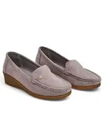 Resti Women's Moccasins on a Low Wedge Lepolt