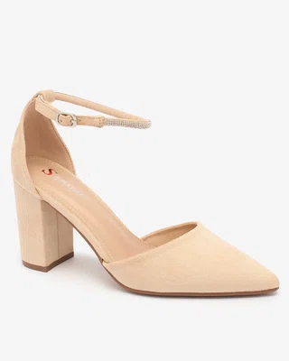 Resti Beige women's pumps with zircons Britica