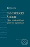 Syntaktické štúdie - Ján Kačala - kniha z kategorie Střední školy