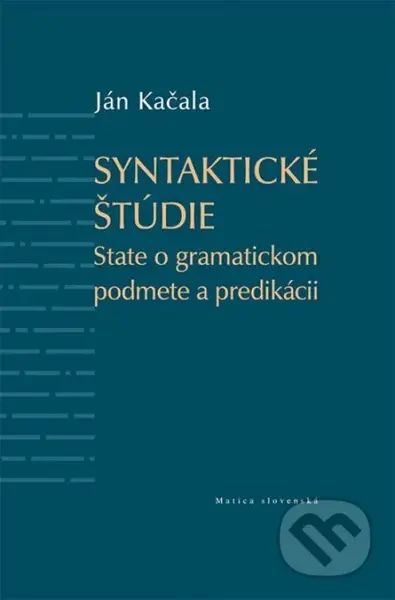 Syntaktické štúdie - Ján Kačala - kniha z kategorie Střední školy