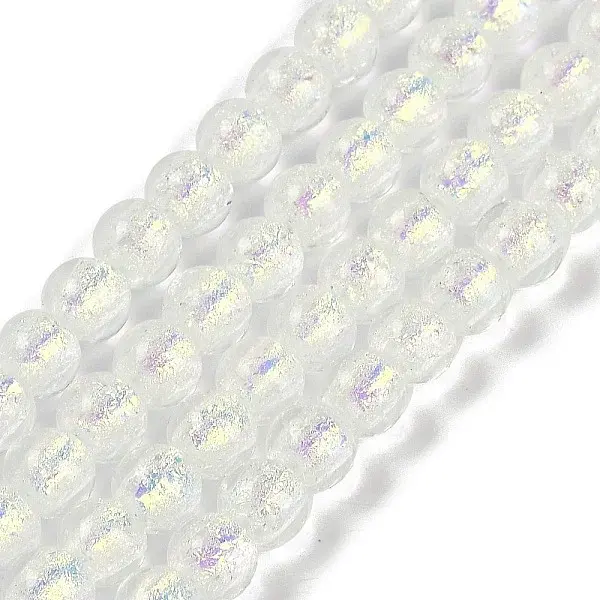 Handmade Foil Lampwork Beads Strands