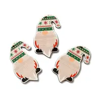 Christmas Single Face Printed Wood Big Pendants