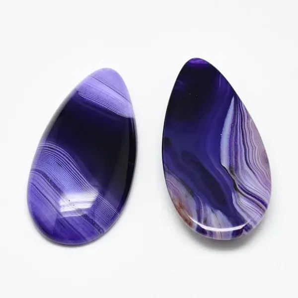 Dyed Natural Strip Agate Cabochons