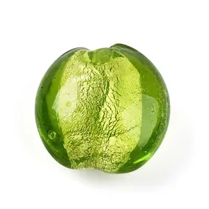 Handmade Silver Foil Glass Beads