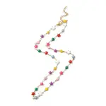 Enamel Star & Heart Link Chain Necklace