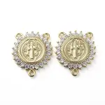 Brass Micro Pave Cubic Zirconia Chandelier Component Links