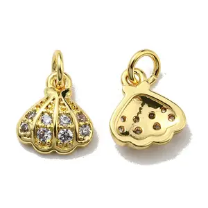 Rack Plating Brass Cubic Zirconia Charms