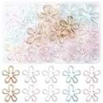 20Pcs 5 Colors Plated UV Acrylic Beads