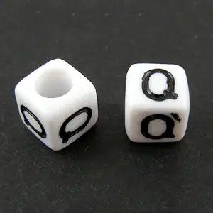 Letter Acrylic European Large Hole Beads