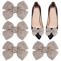 4Pcs Rhinestone Shoe Buckle Clips