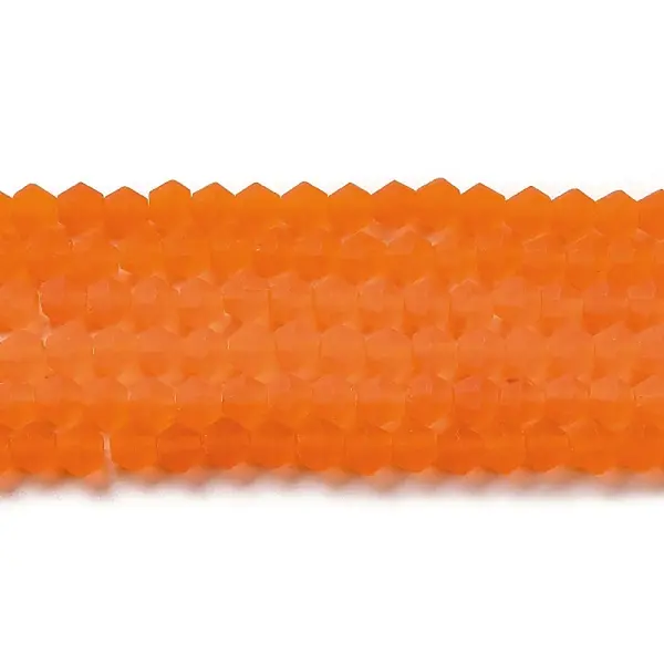 Imitate Austrian Crystal Frosted Glass Beads Strands
