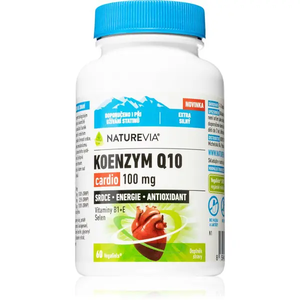 NatureVia Koenzym Q10 Cardio kapsle pro normální funkci srdce a cév 60 cps