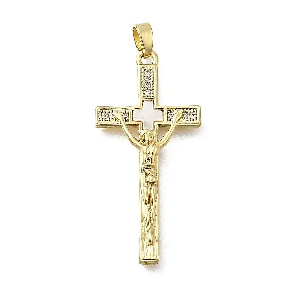 Brass Micro Pave Cubic Zirconia Pendants