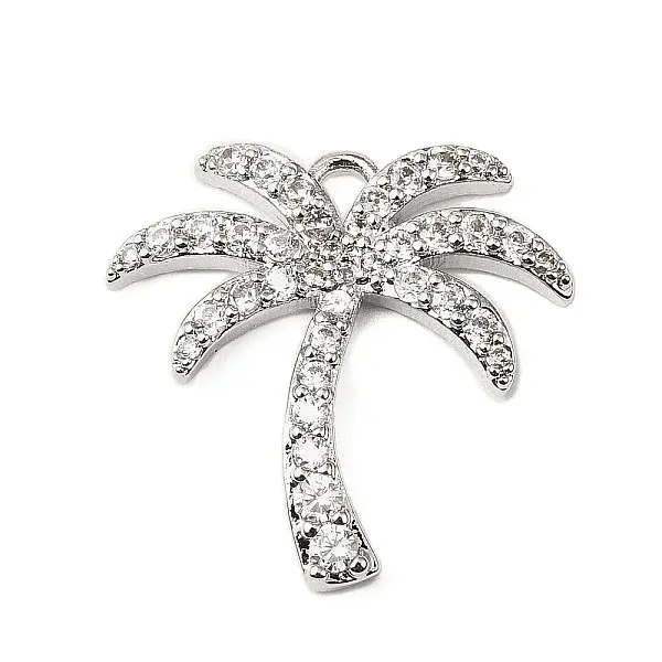 Brass Micro Pave Cubic Zirconia Pendants