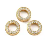 925 Sterling Silver Micro Pave Clear Cubic Zirconia Bead Frames