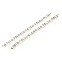 Brass Micro Cubic Zirconia Chain Links Connectors