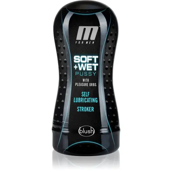 Blush M For Men Soft and Wet Pussy flesh masturbátor Blue 17,8 cm