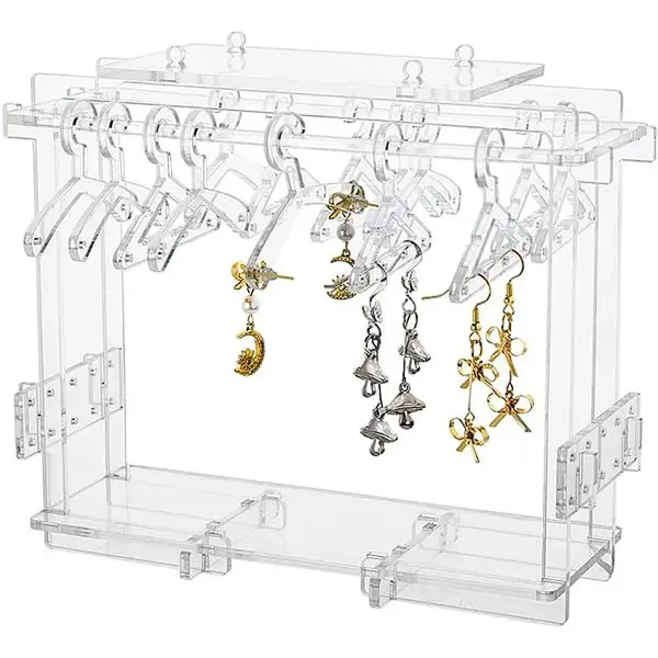 Assembled Transparent Acrylic Earring Display Stands
