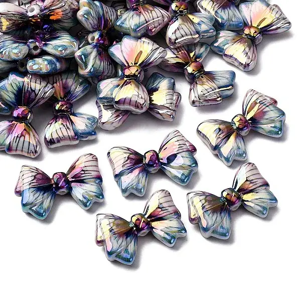 Printed & UV Plating Opaque Acrylic Beads