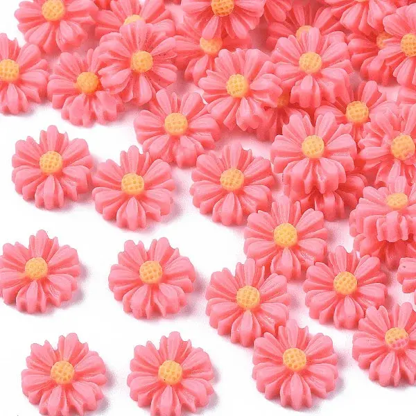 Flatback Hair & Costume Accessories Ornaments Scrapbook Embellishments Resin Flower Daisy Cabochons