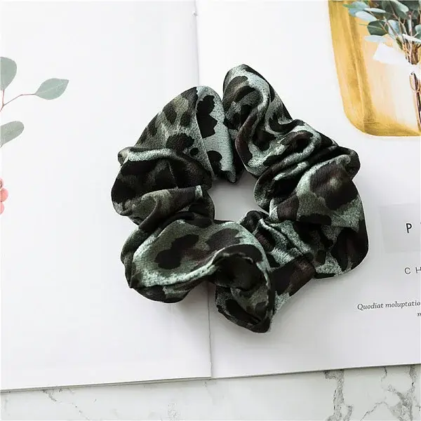 Leopard Print Pattern Cloth Elastic Hair Accessories
