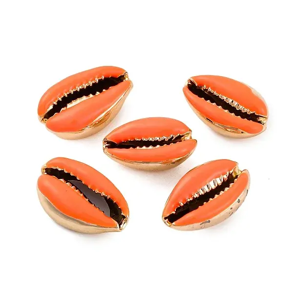 Electroplated Cowrie Shell Beads