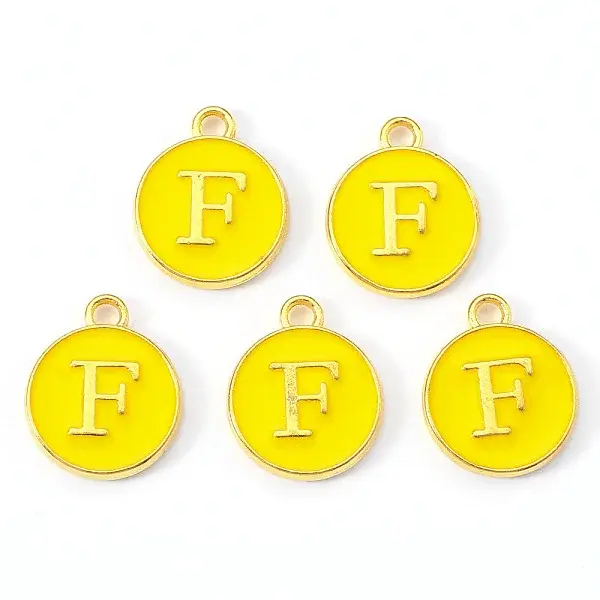 Golden Plated Alloy Enamel Charms