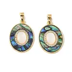 Brass Paua Shell Pendants