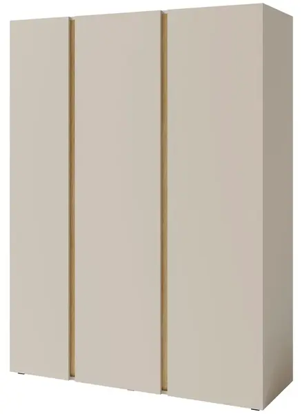 Třídveřová šatní skříň hailee - béžová/dub olejovaný