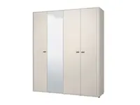 Čtyřdveřová šatní skříň se zrcadlem i saray - kašmír