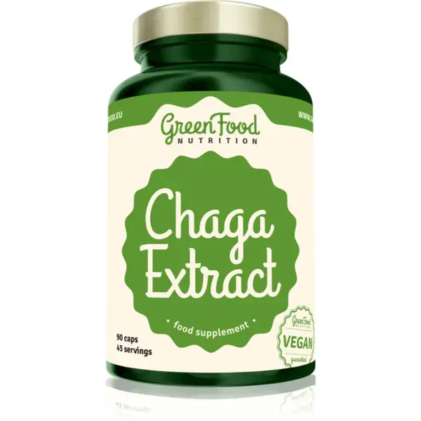 GreenFood Nutrition Chaga Extract kapsuly zo vzácnej huby 98 g