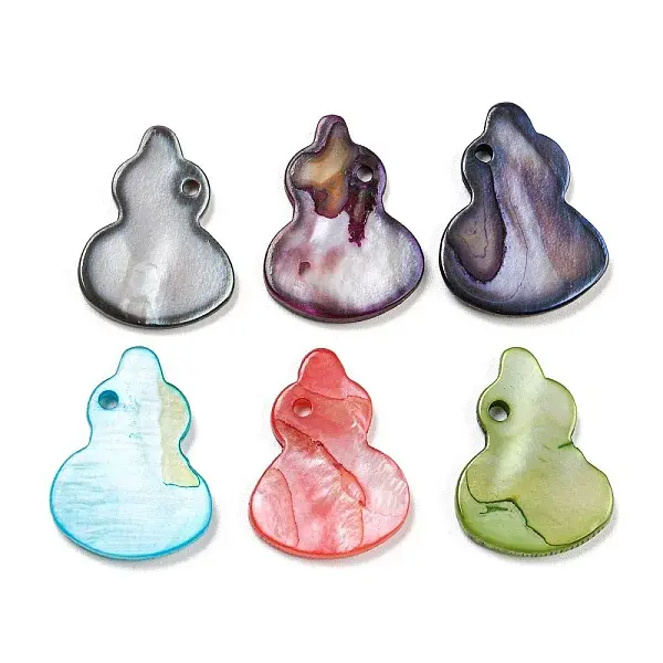 Dyed Natural Freshwater Shell Pendants