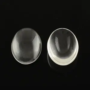 Transparent Oval Glass Cabochons
